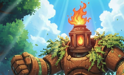 A female character with black hair, a skull on their face, holding an orb and unleashing their power